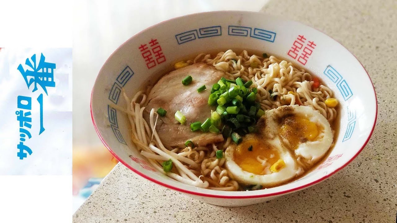 SAPPORO ICHIBAN SOY SAUCE NOODLE BOWL Instant Noodle Recipe Time EP