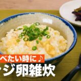 すぐ食べたい時に♪レンジ卵雑炊　｜　How To Make With a microwave Egg  Zōsui