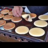 Japanese Street Food – Japanese Pancake DORAYAKI Jiggly Fluffy Cake