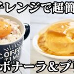 【電子レンジ】簡単！マグカップで作る！なめらかプリン・濃厚カルボナーラリゾットの作り方-Egg Cooking-【友加里】