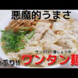 サッポロ一番しょうゆ【ワンタンメン】//How to make Instant noodls