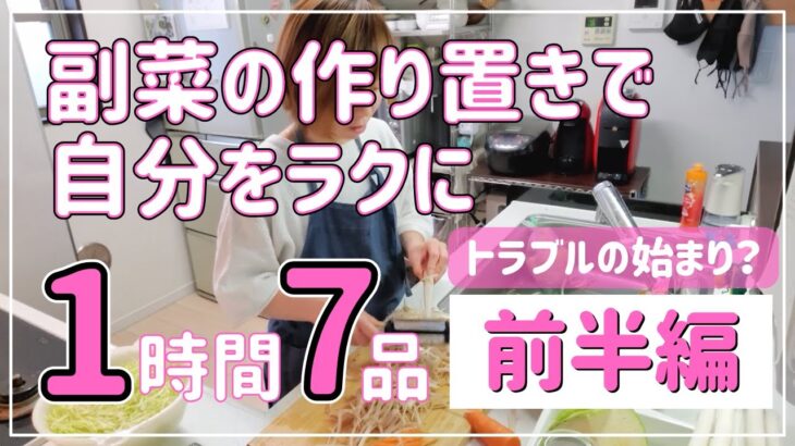 【時短節約レシピ】副菜の作り置き1時間7品前半編【またやらかした】