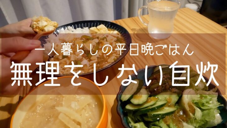 【食費節約】一人暮らしのリアルな平日晩ごはん/自炊記録