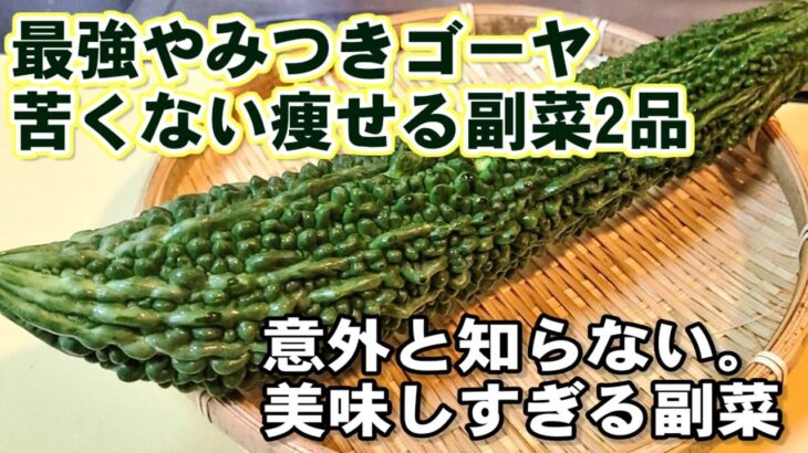 人気。苦くない【やみつき無限ゴーヤ2品】ゴーヤで作り置き簡単おつまみ副菜レシピ2品！健康/低糖質ダイエット/生活習慣病予防