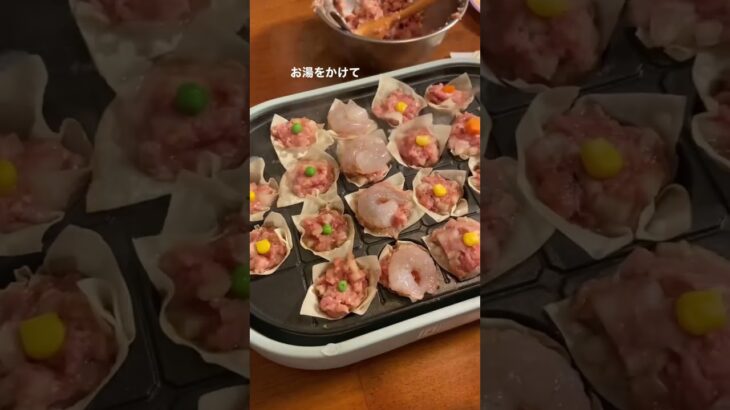 【普通のたこパはもう古い⁉︎】目から鱗の簡単たこ焼き器アレンジ❤️〜シュウマイ編〜