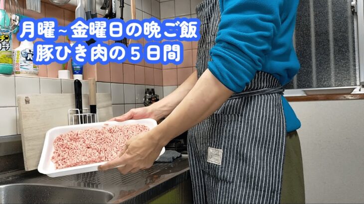 【1週間の晩ご飯】豚ひき肉を使った平日５日間の晩ご飯