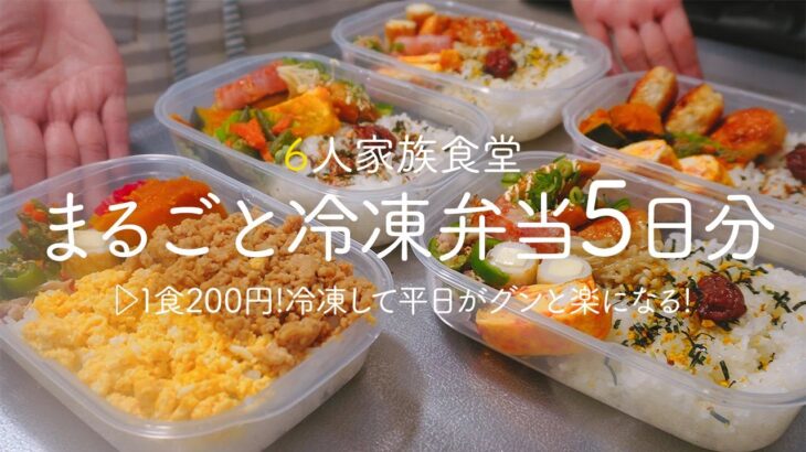 【1食200円】5日分作り置きして冷凍して平日がグンと楽になる | 作り置き | 時短 |節約レシピ |超節約術 | まるごと冷凍弁当