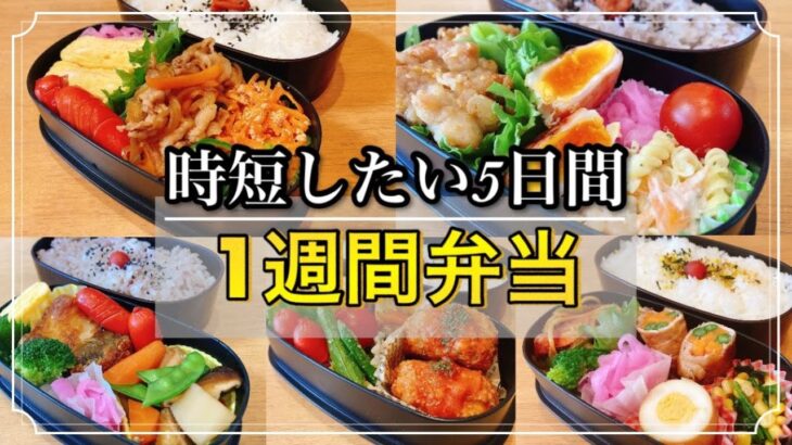 1週間のお弁当/時短！時短！時短の5日間/旦那弁当