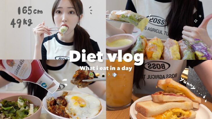 【Diet vlog】好きなものを食べながら体型維持する方法と１日の食事記録🍽️🥗🥪ダイエットレシピ紹介！