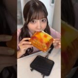 【SNS映え】パリパリ飴パンホットサンド作ってみた結果…🍬🍞#shorts