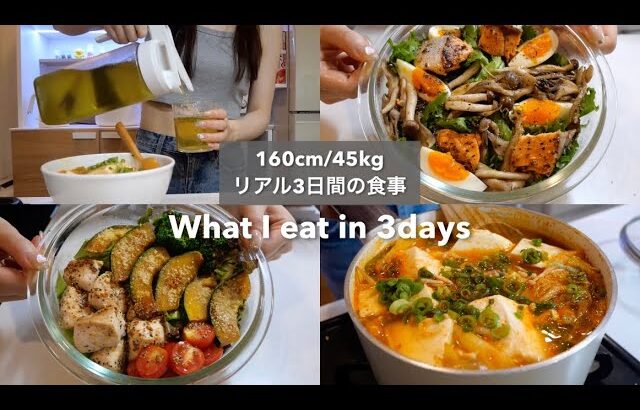 SUB）【-15kg達成!🔥】160cm/45kg｜ダイエット中のリアル3日間の食事🥗🍽｜サラダレシピ｜スープレシピ｜What I eat in 3days【ダイエット】