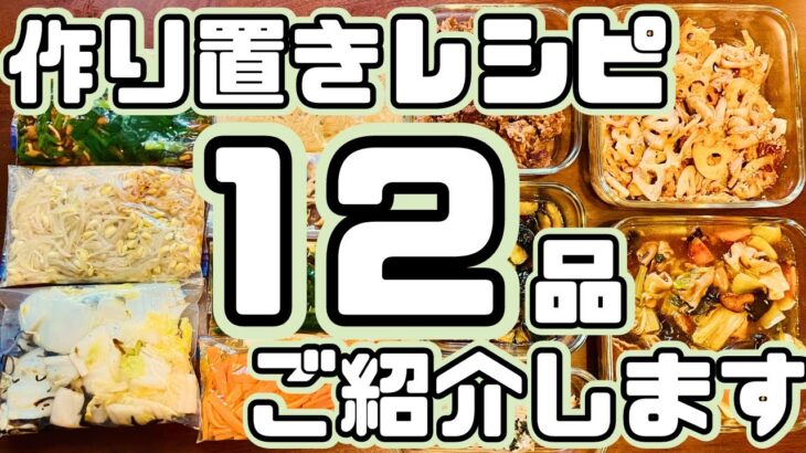 【お弁当おかず】簡単レシピの作り置き12品つくる！【作り置き実況：111】