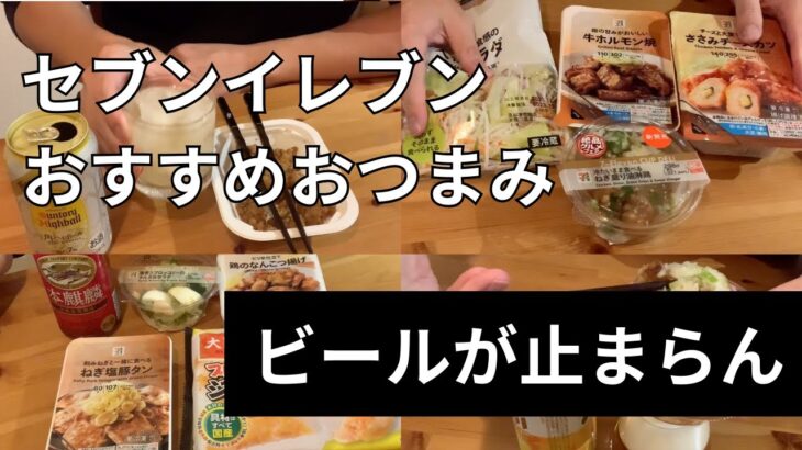 【最強】セブンイレブンおすすめのおつまみでビールとハイボールを飲む【コンビニ晩酌/飯テロ/宅飲み】