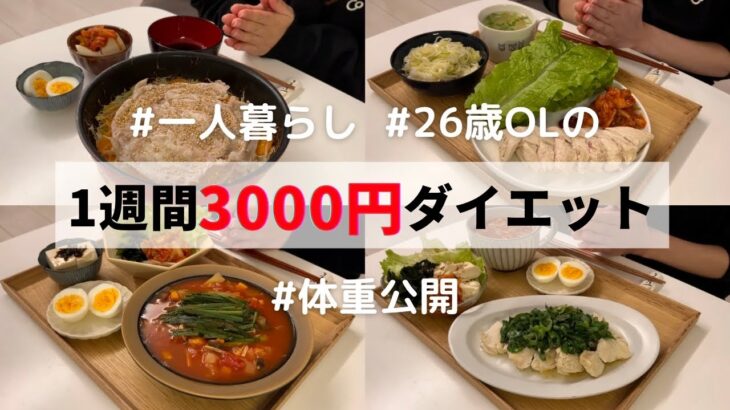 【1週間で-1kg】節約とダイエット中の1週間の食事