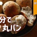 30分で完成！ゴマ丸パン【世界一簡単！？な丸パンシリーズ】丸めの方法、トースターで発酵する方法を詳しく解説してます。#吉永麻衣子 #日々のパン #パン作り