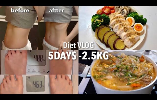 SUB）5日間で−2.5kg！🔥短期間で確実に減量するための食事メニューと運動📝｜How I Lost 2.5kg in 5 Days🔥｜Lose weight fast diet【ダイエット】