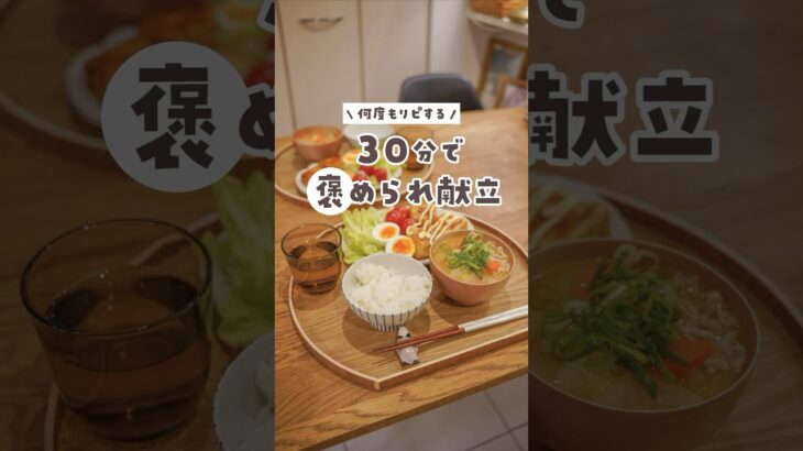 【30分献立】ぽかぽか豚汁と節約豆腐ステーキの作り方※レシピは固定コメント　#料理 #献立 #簡単レシピ