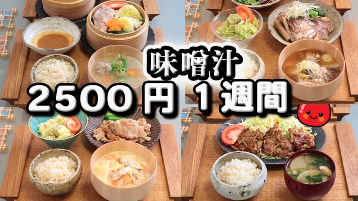 【夜ご飯 1週間献立】ごはんと味噌汁 節約レシピ 1週間5日の献立おかず2500円　(´・ω・`)（●｀ε´●）2人暮らし(2月)(518)