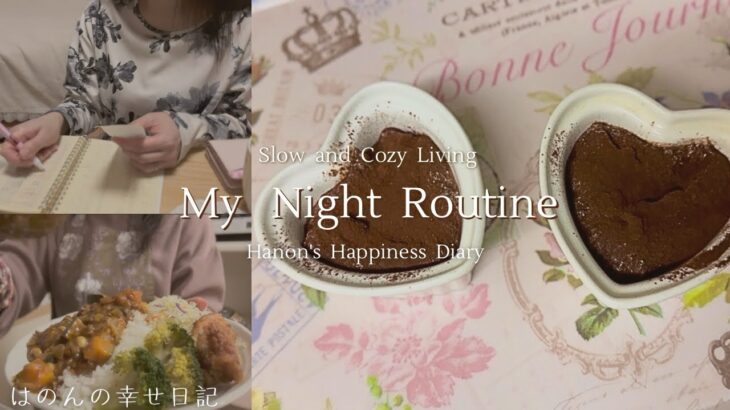 【vlog】My Night Routine|私の節約の小さな工夫|ダイエットに…豆腐のスイーツ🤎|栗原はるみ わたしのカレー|家計簿と日記を続ける工夫…幸せを見つけていく為に♡