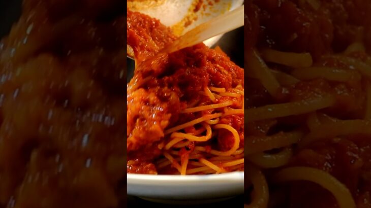 #トマトソース #トマト缶 #ニンニク #pastarecipes #パスタレシピ #一人暮らし #自炊 #晩酌
