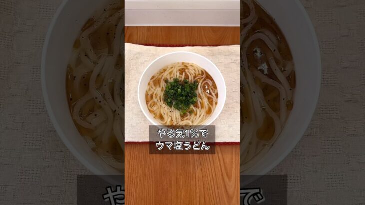 やる気1％でウマ塩うどん