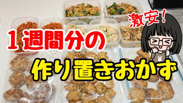 【節約レシピ】4人家族2800円で1週間分の冷凍おかず！節約主婦の手抜きごはん/簡単作り置き料理