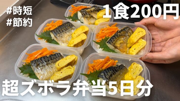 【1食200円】【塩サバ弁当】5日分作り置きして冷凍する27歳OL