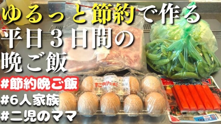 【３日間の晩ご飯】ゆるっと節約する平日３日間の晩ご飯レシピ【夜ご飯の献立】