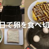 【卵料理三昧】賞味期限切れの卵を3日で食べ切る｜ぼっち飯｜一人暮らしのズボラ自炊