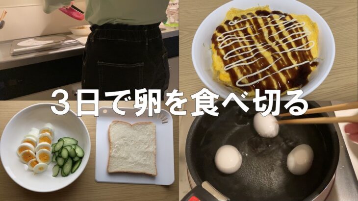 【卵料理三昧】賞味期限切れの卵を3日で食べ切る｜ぼっち飯｜一人暮らしのズボラ自炊