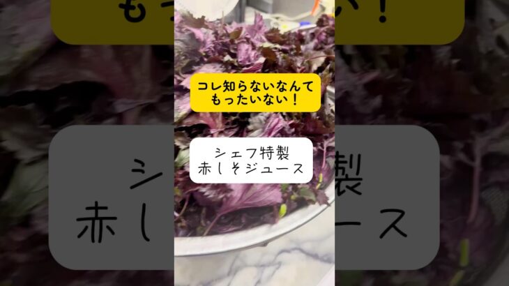 【シェフ特製】👨‍🍳コレ知らないなんてもったいない！認知症やうつ予防にも◎動画の最後にレシピものせてます〜#shorts#赤しそ #赤しそジュース #山梨グルメ#山梨洋食#レストランニューポート