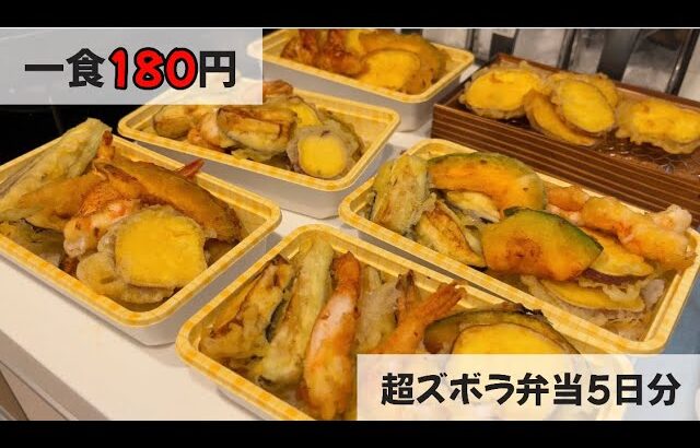 【1食170円】【料理Vlog】冷凍するだけ！超ズボラ弁当5日分〜天丼弁当〜