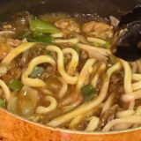 [貧乏飯]節約レシピ外食するお金がないから安売りしてた豚肉でカレーうどんを作った！！！