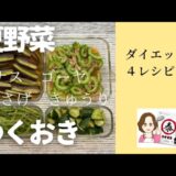 短時間4品！夏野菜で作り置き副菜ダイエットレシピ ゴーヤ/ささげ/きゅうり/ナス #やすまるだし公式アンバサダー