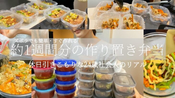 ズボラな社会人の1週間分作り置き弁当🍙🍱/一人暮らし/新卒社会人👩‍💼/自炊🥘