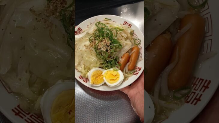 中華鍋【サッポロ一番塩ラーメン】作った♪レシピは概要欄♯中華鍋♯塩ラーメン