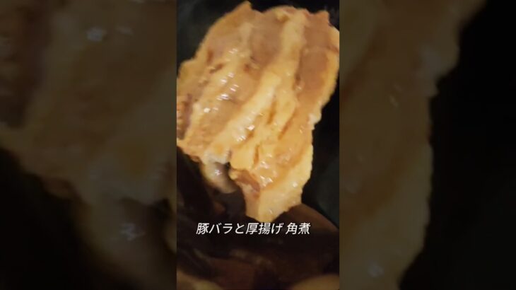 3/節約夜ご飯、厚揚げと豚バラ 角煮