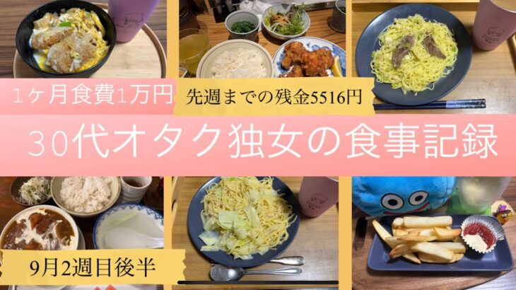 一人暮らしの食事記録/30代独女/食費1ヶ月1万円/オタ