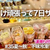 【時短献立】夏疲れ対策！1食191円の節約下味冷凍1週間レシピ！