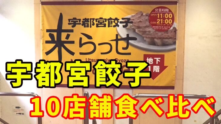 【宇都宮餃子食べ比べ】【来らっせ】今回は、宇都宮「来らっせ」の日替わり店舗で、10店舗の餃子の食べ比べをしてきました。前回は休日の訪問で大変混んだので、今回は平日の訪問です。【Gyoza】