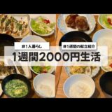 【料理Vlog】【1週間2000円生活】〜1人暮らしOLの30分で作る1週間の自炊記録〜