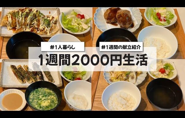 【料理Vlog】【1週間2000円生活】〜1人暮らしOLの30分で作る1週間の自炊記録〜