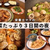 【栄養士レシピ】野菜たっぷり３日間の夜ごはん♩