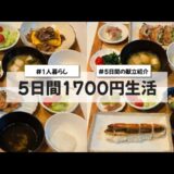 【料理Vlog】【5日間1700円生活】〜1人暮らしOLの30分で作る5日間の自炊記録〜 焼き鯖寿司/レタスの豚バラ巻き/鯖の照り焼き/牛だし卵/牛丼