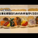 【一人暮らしOL】仕事を頑張るためのお弁当作り3日分/鮭のパン粉焼き/ビビンバ丼/すき焼きロール