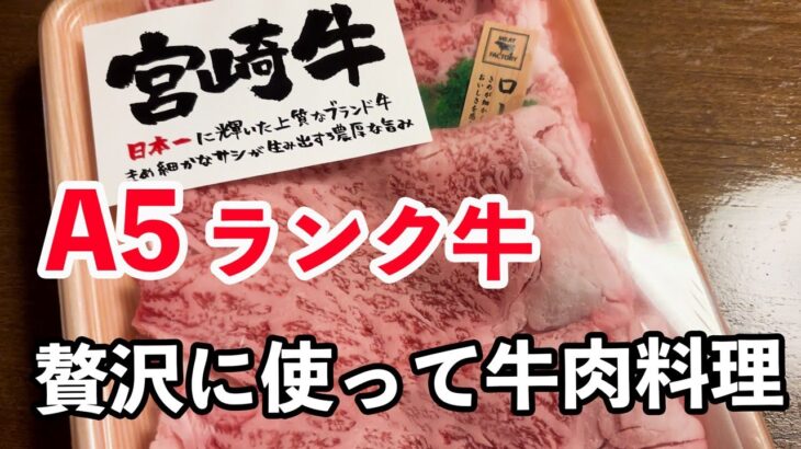 【一人暮らし自炊】高級なお肉を使って牛肉料理つくってみた