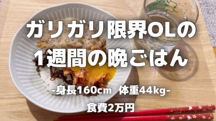 【食費月2万円】体重44kgのリアルな自炊vlog【節約自炊/低収入OL/年収280万】