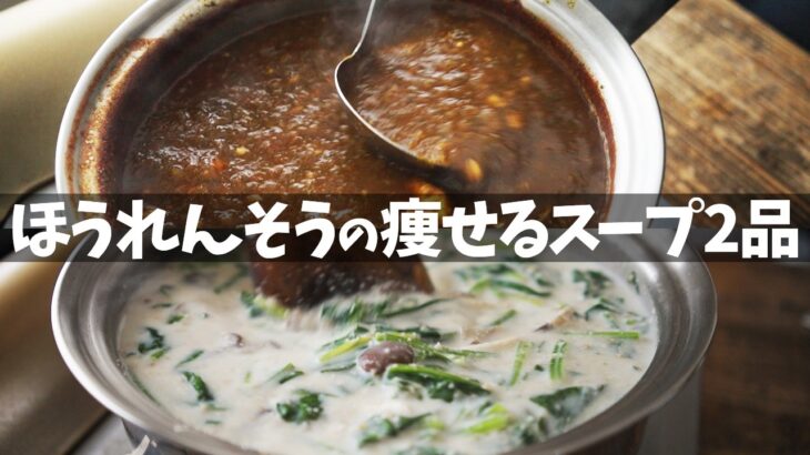 【ダイエット】瘦せるほうれん草レシピ『ザクカレーと鶏胸豆乳スープ』作り方