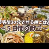 【保存必見】５日間3000円で作る晩ごはん◎節約|時短|簡単|レシピ