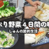 【１人暮らし節約生活】実家から大量の野菜をもらったので、4日間野菜づくしの晩御飯！！